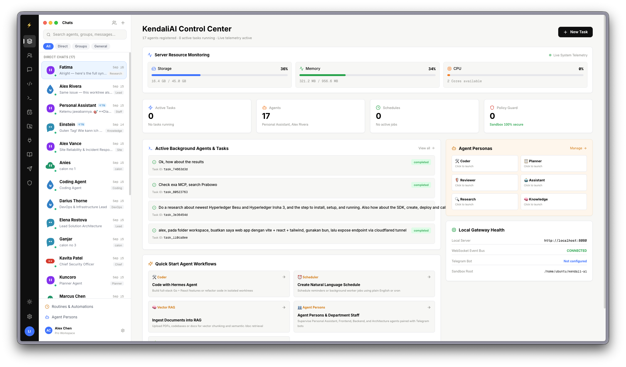 KendaliAI - Autonomous Agent Orchestration Platform